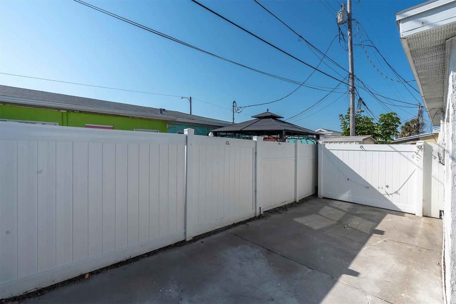 Private Fenced Patio Area Left Side