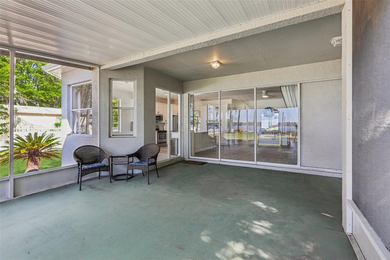 Patio Looking into Kitchen and Family Room