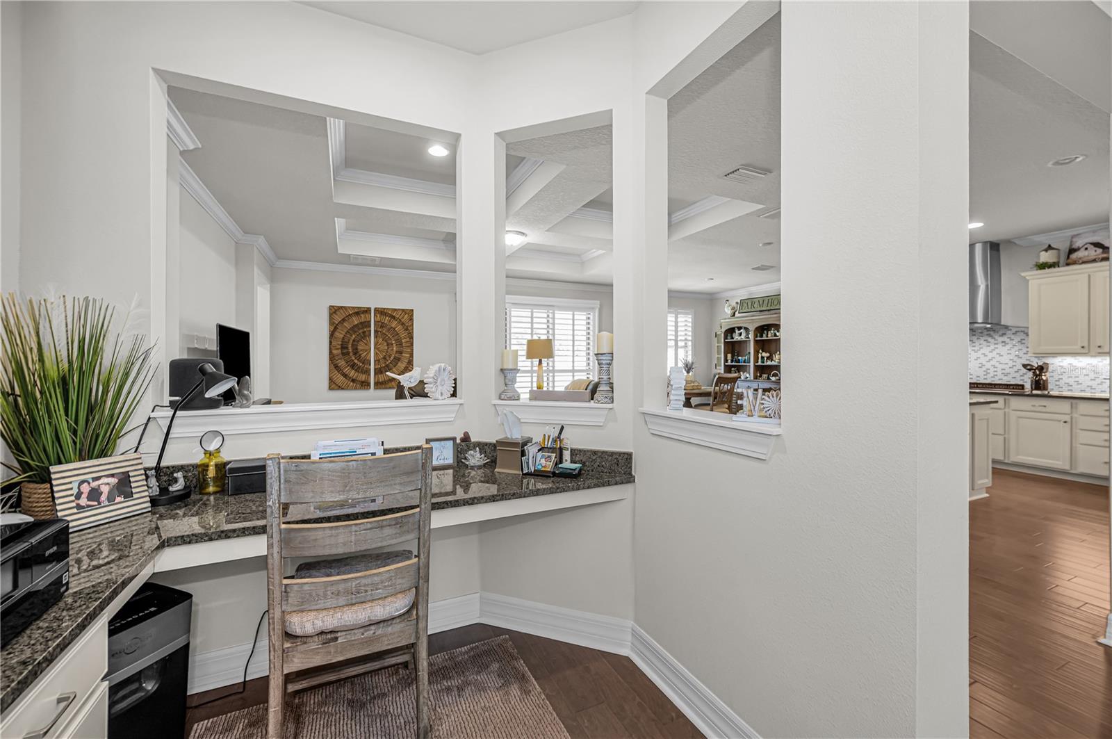 work area off garage