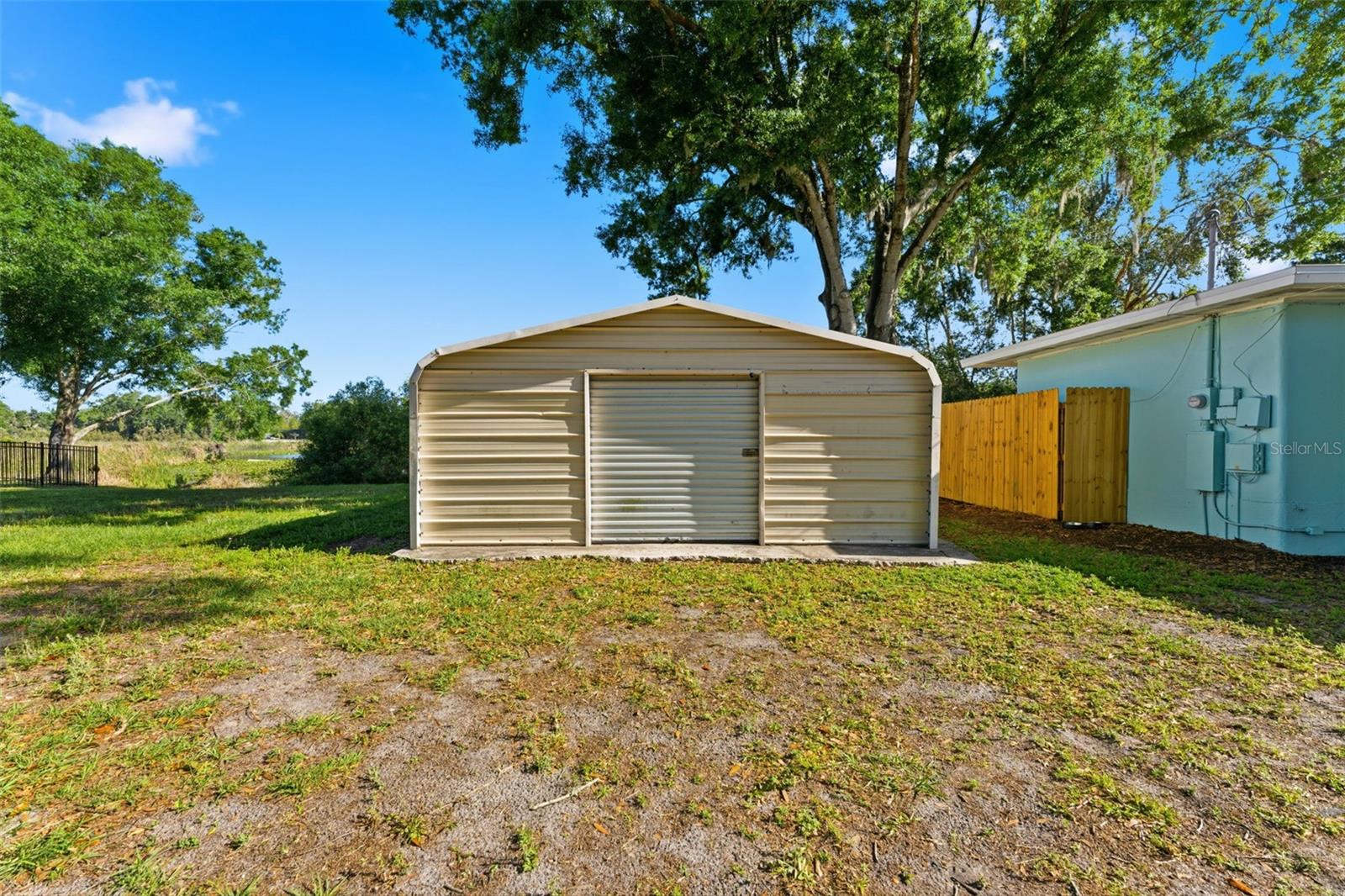 Oversided shed with power. Could be She-shed or workshop!