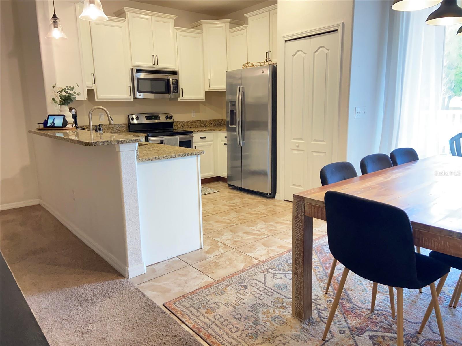 Dining room and kitchen