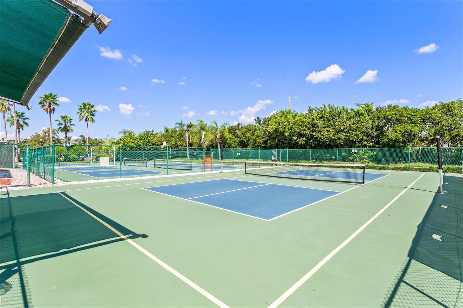 Pickle ball courts.