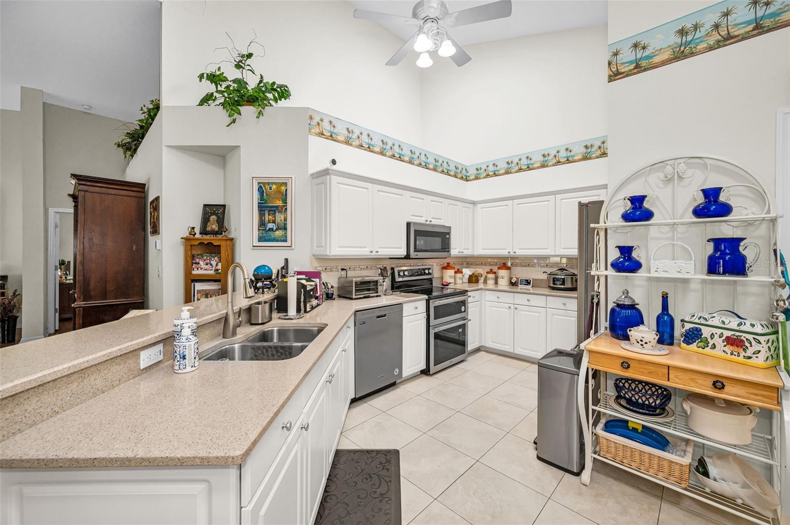 Kitchen with solid surface counters
