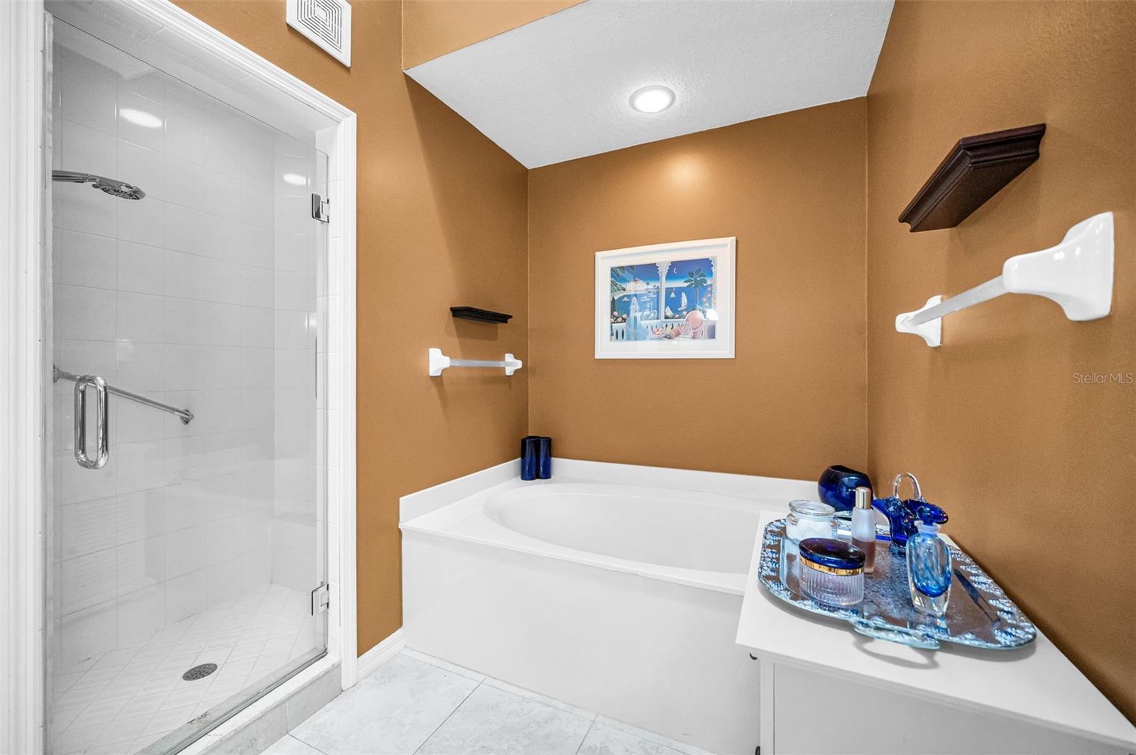 Renovated Shower with frameless glass door