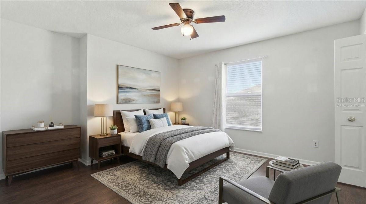 Virtually staged room