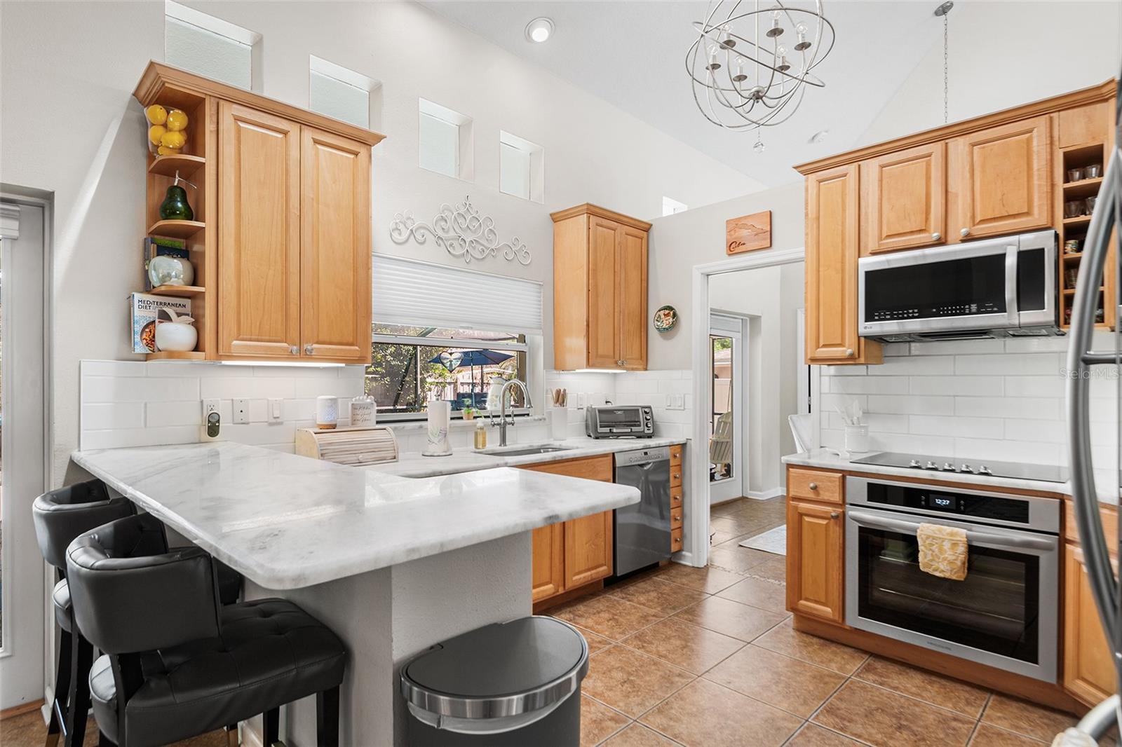 Kitchen with Stainless Steel Appliances.
