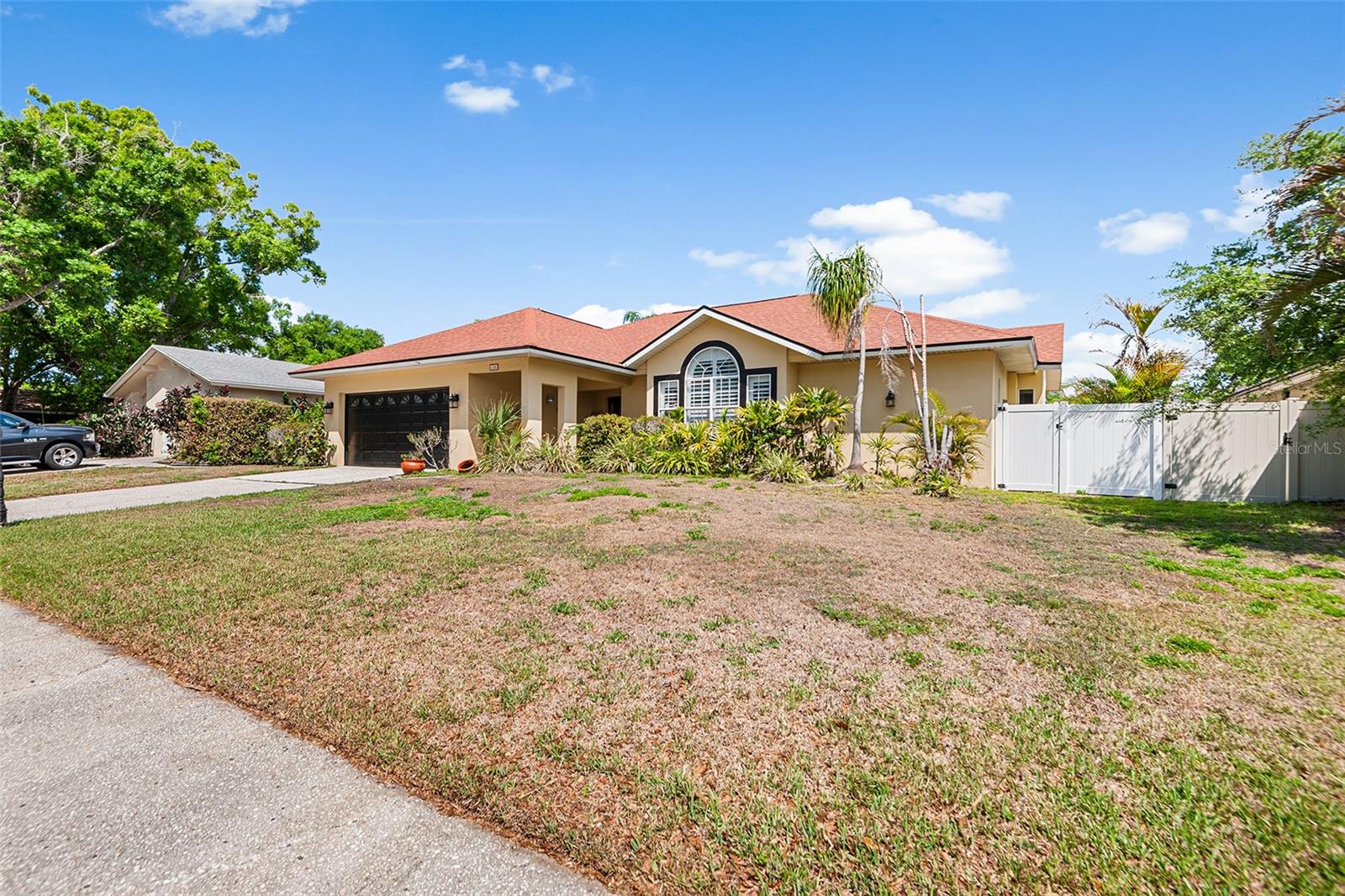 Front with Gated Fence