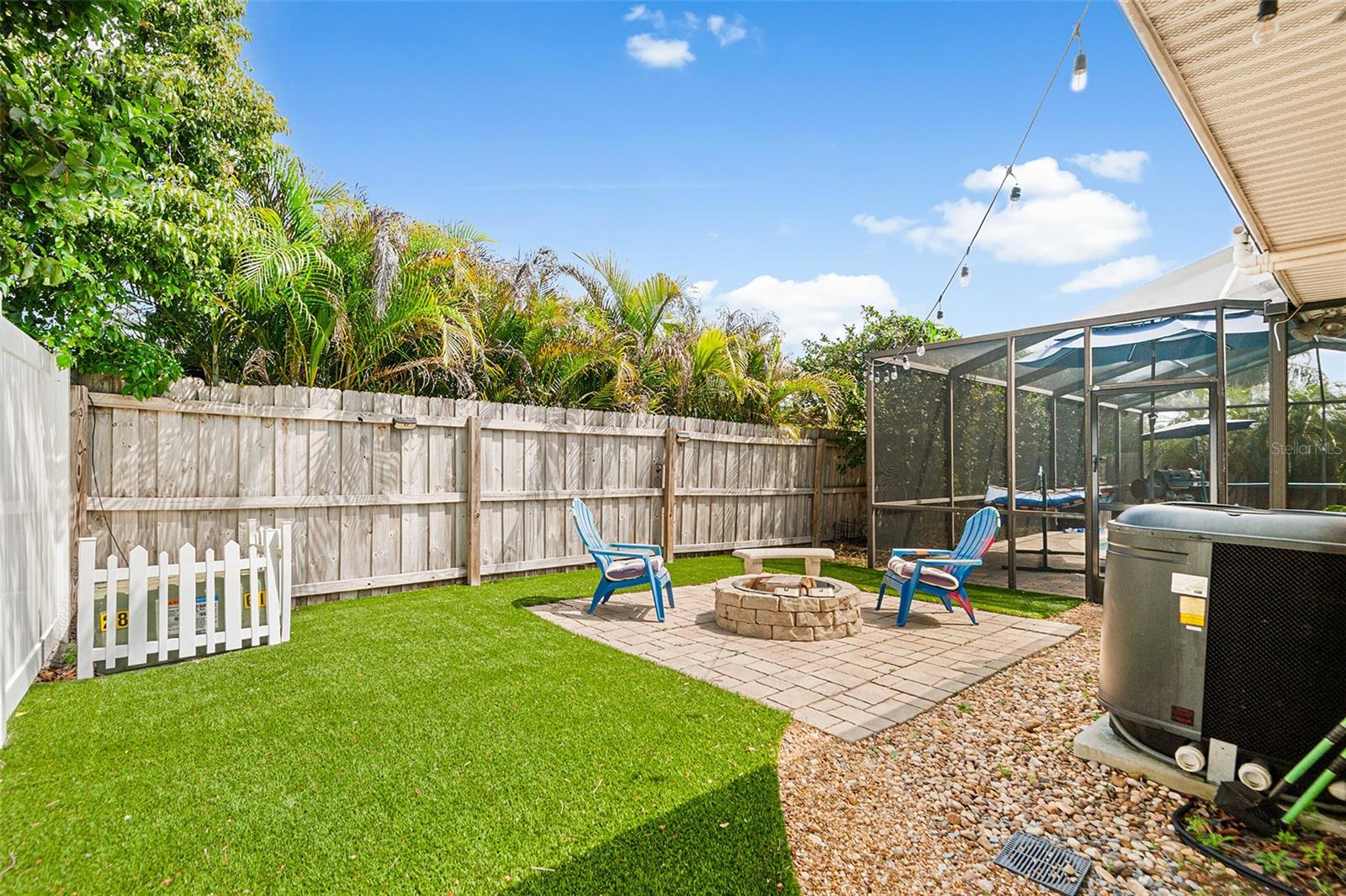 Back Yard and Fire Pit.