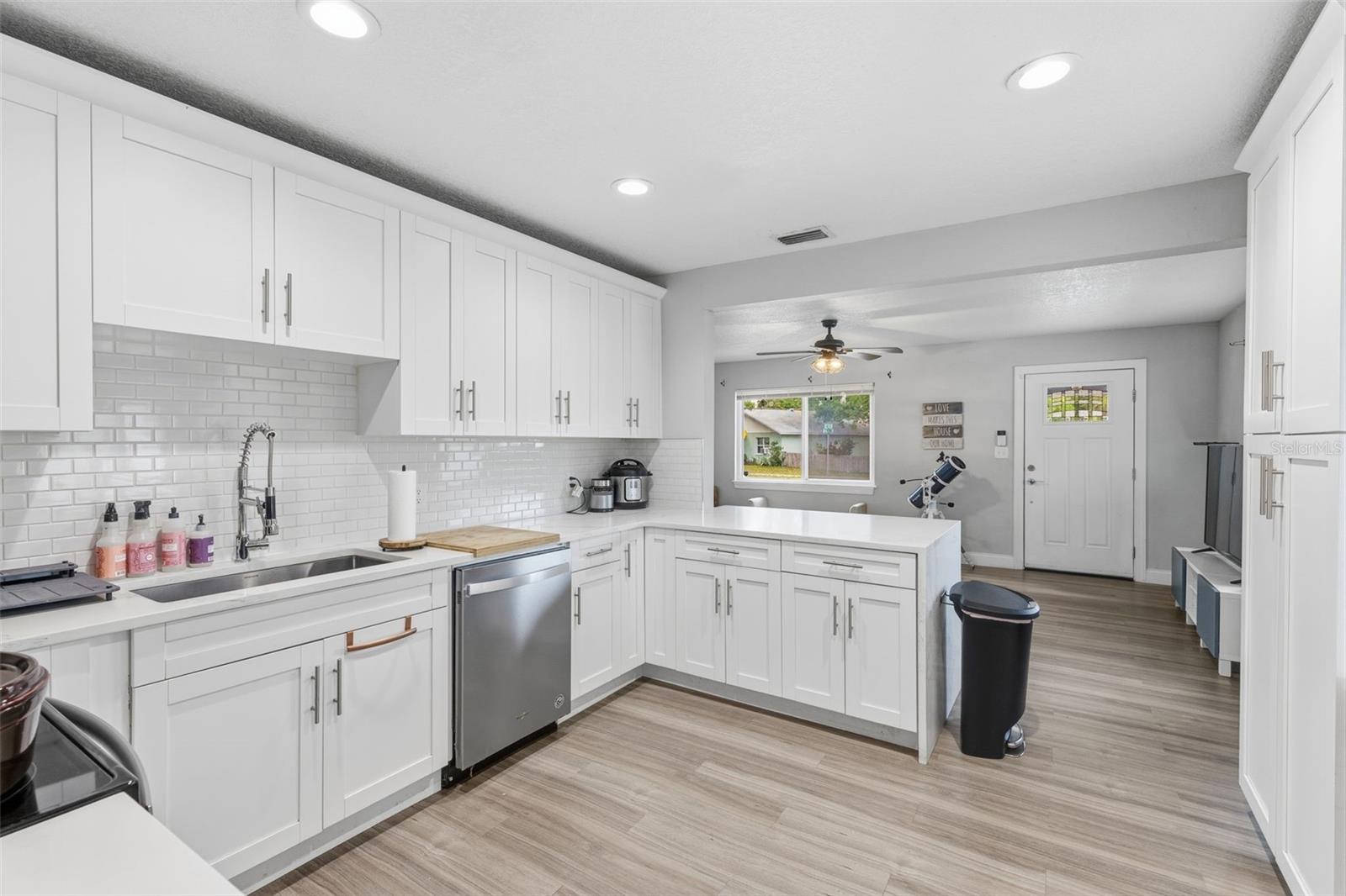 Open kitchen with ample counter space