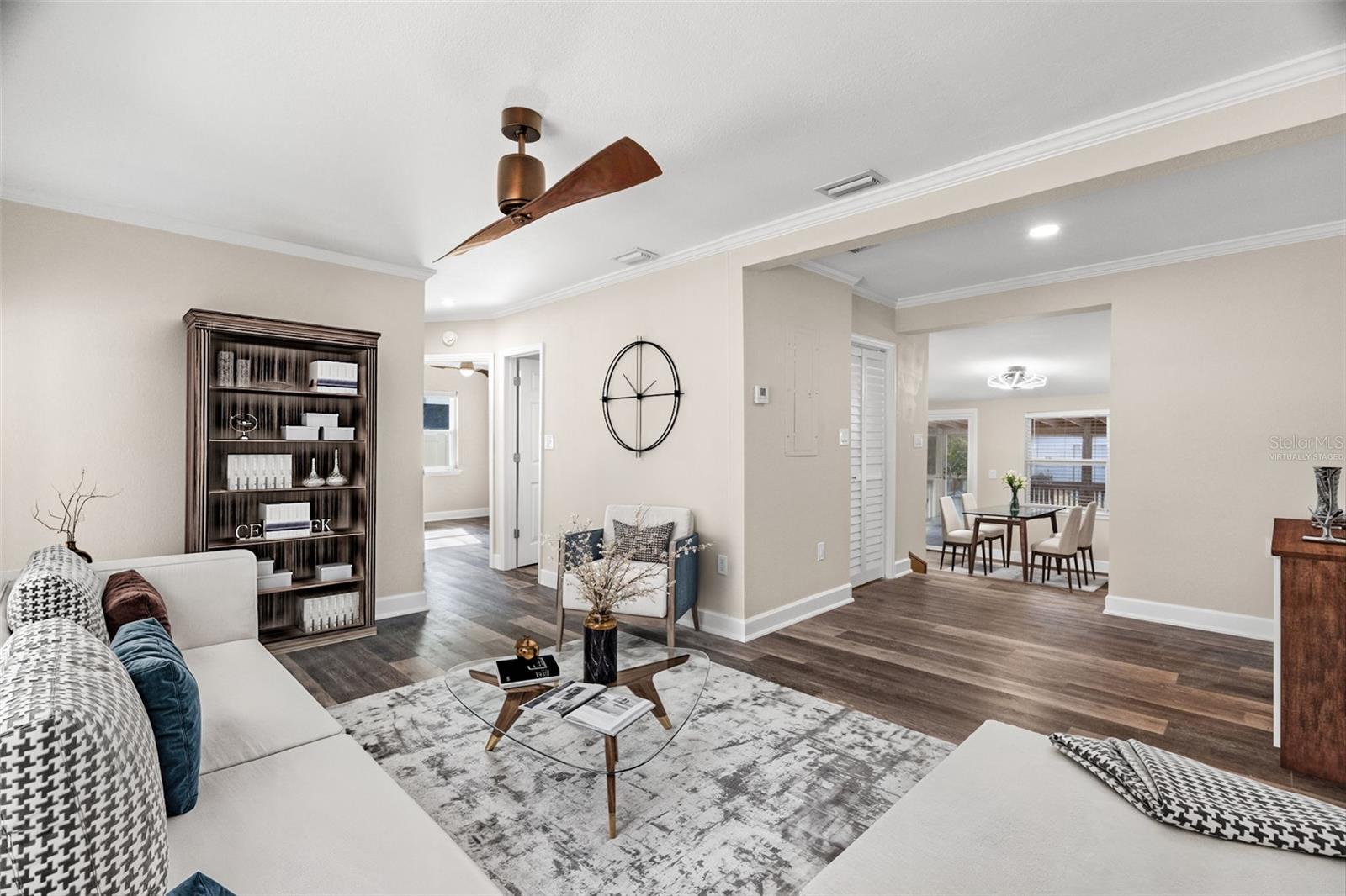 Living room.  Virtually staged.