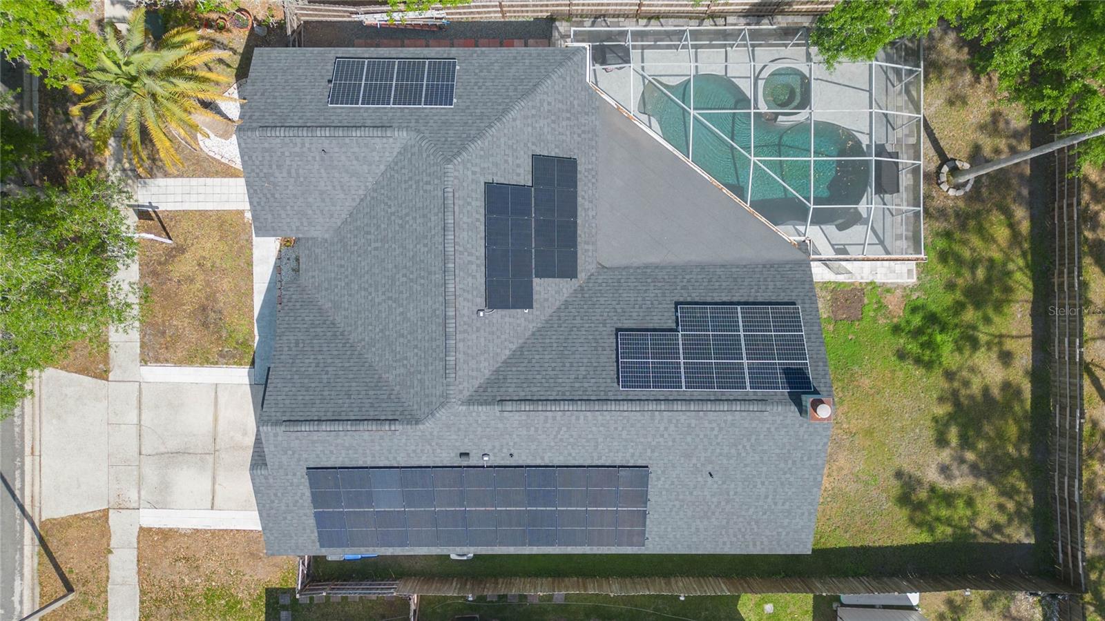 Multiple sets of solar panels