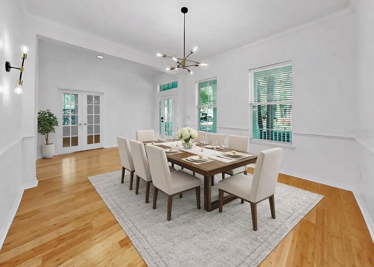 Virtually Staged Dining Room