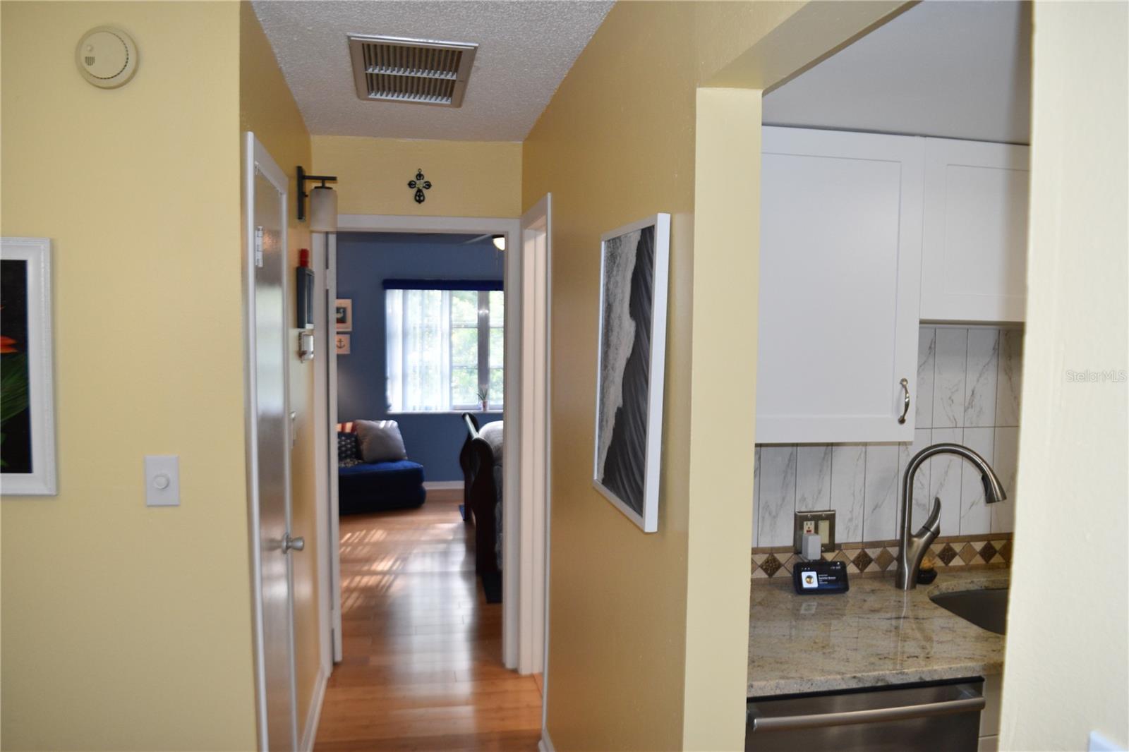 Hall to kitchen,storage closet,