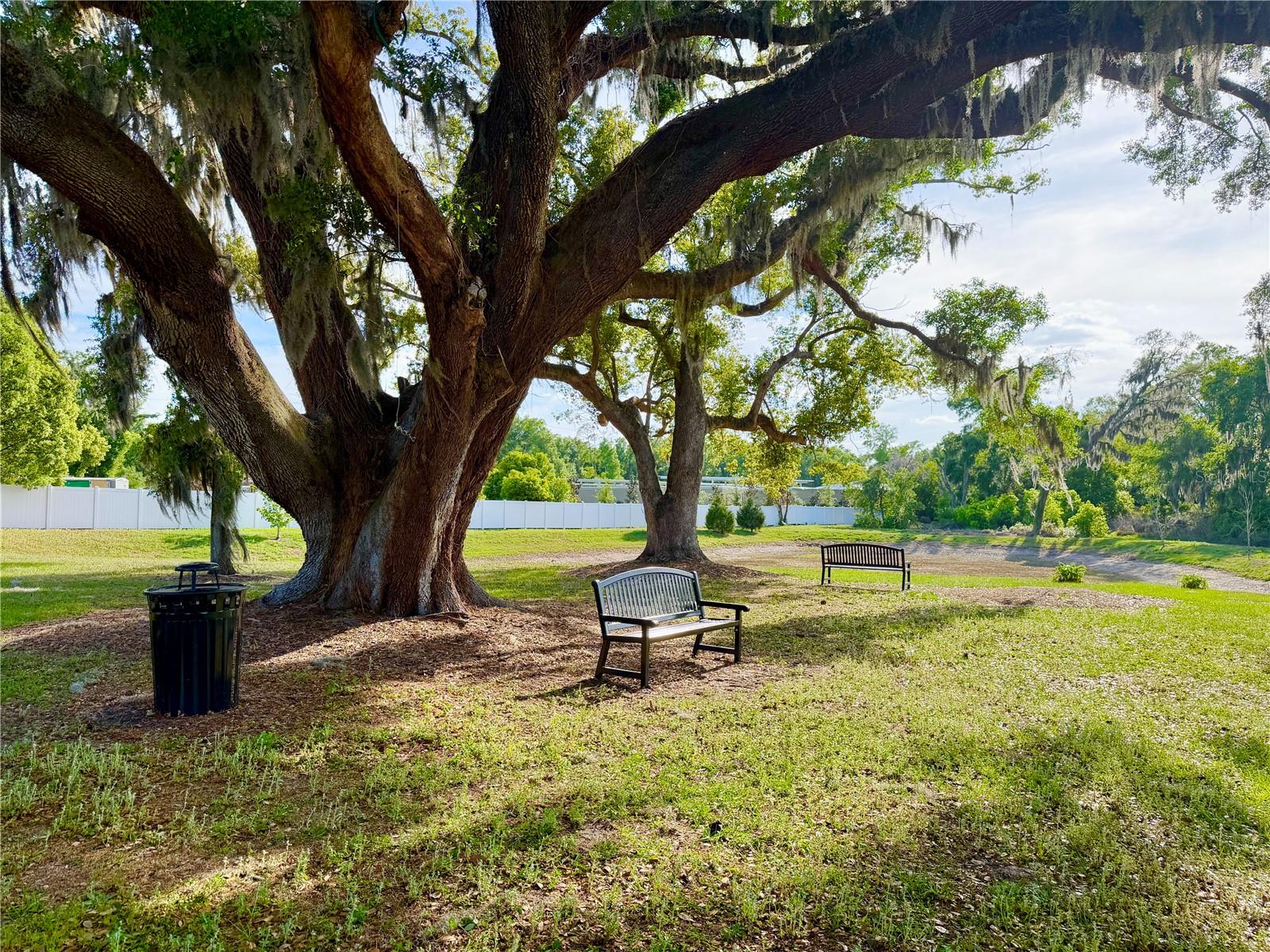 The community park is a short walk from the house.
