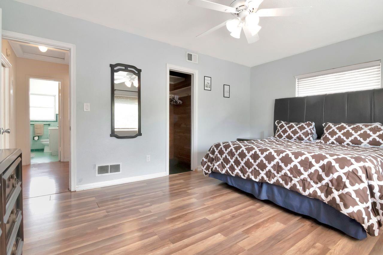 Bedroom 1 with walk-in closet