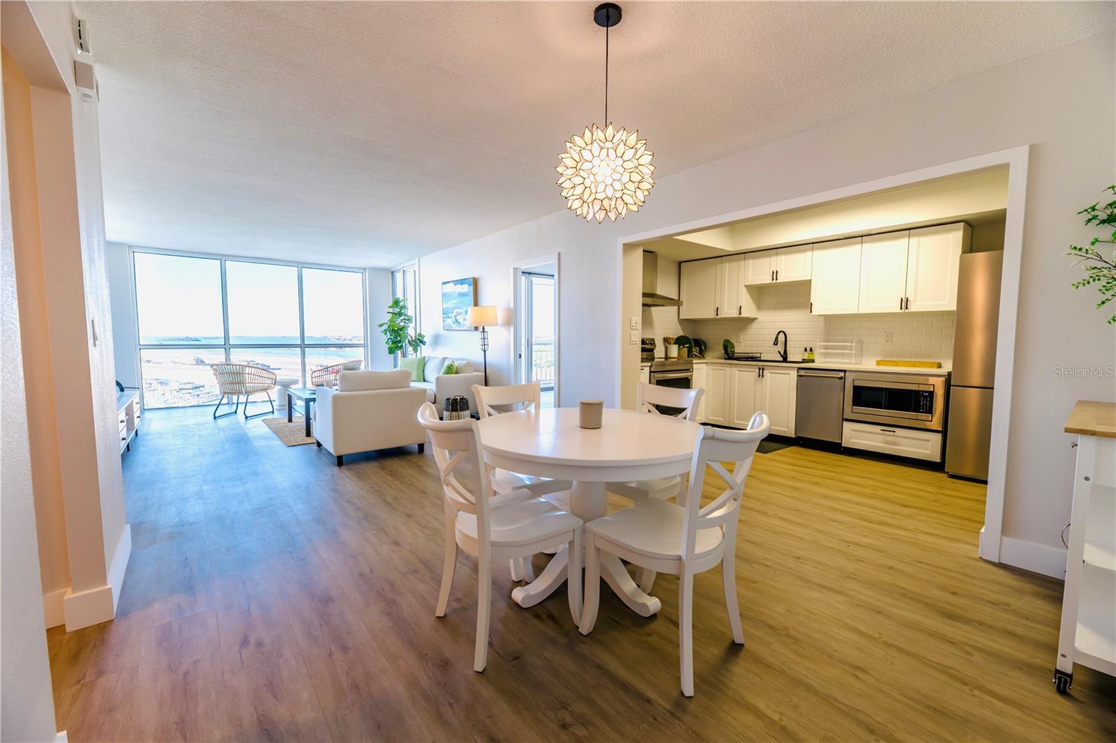 Open Floor Concept: Dining/Living Room and Kitchen