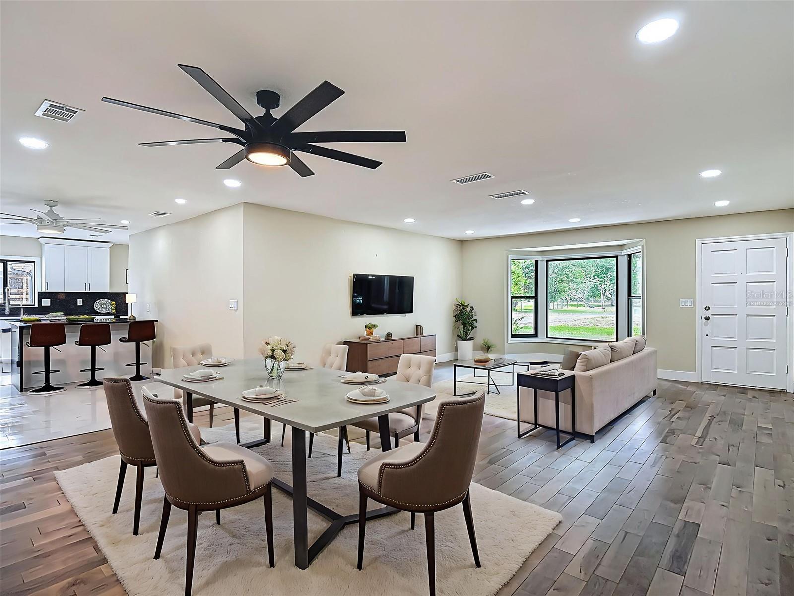 Virtually Staged Familyroom/ eat in area