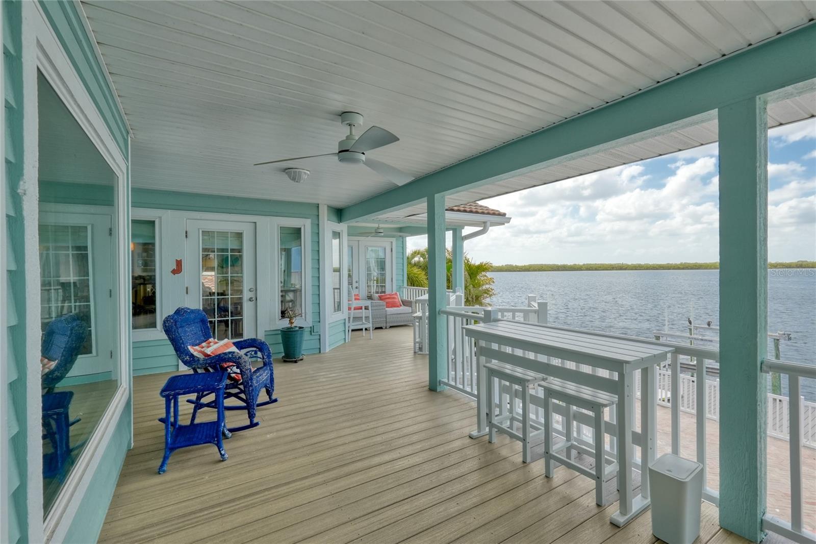Take in the view of the Gulf from this huge Trex deck