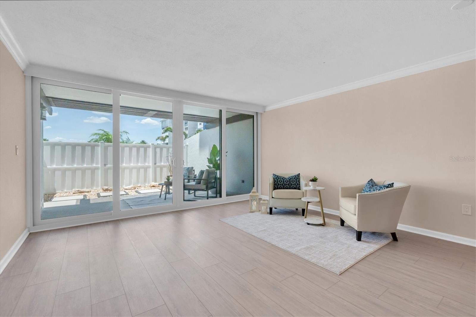 Living area overlooking Patio