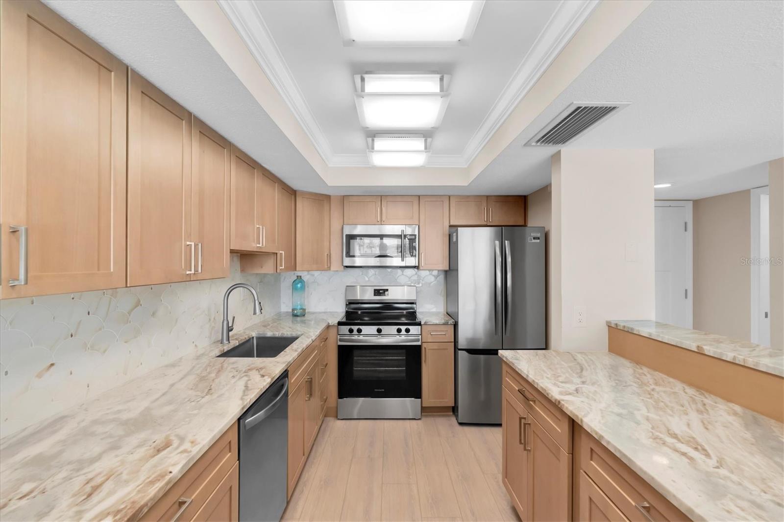 Kitchen with Level 4 Granite Solid Wood Cabinets