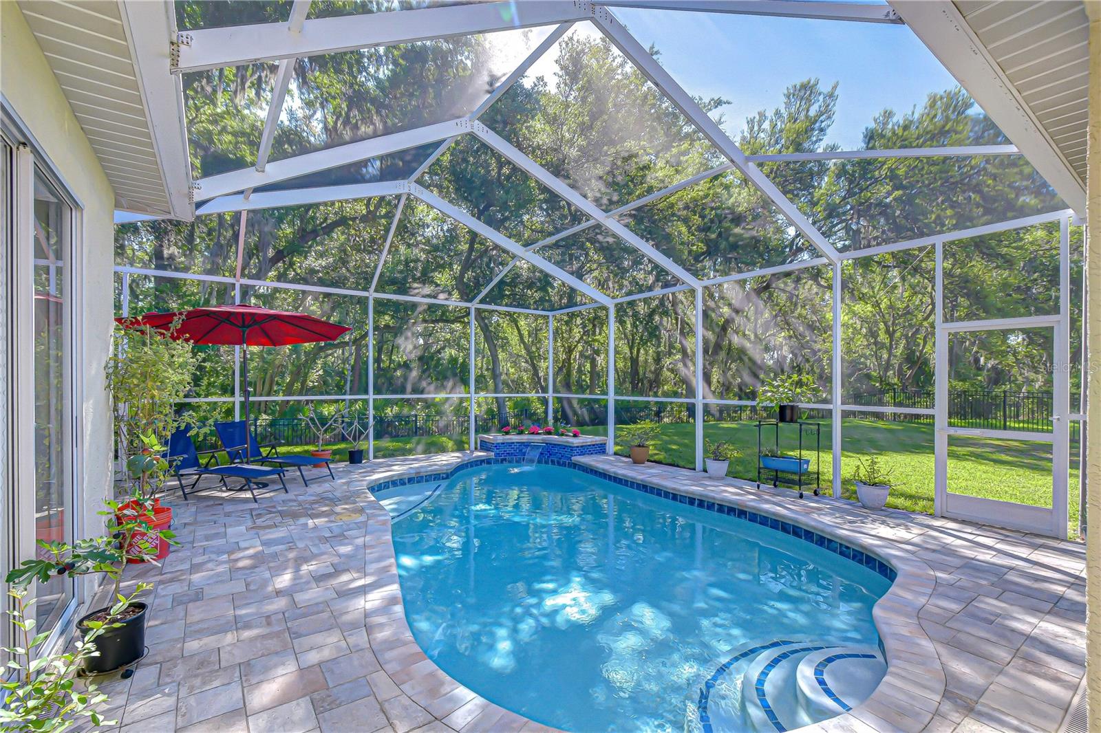 Private screened pool and lanai creating the ultimate Florida outdoor retreat