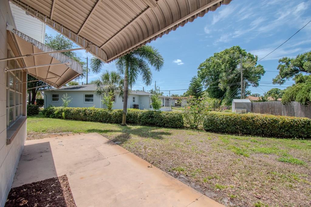 PATIO JUST OUTSIDE OF THE BACK DOOR