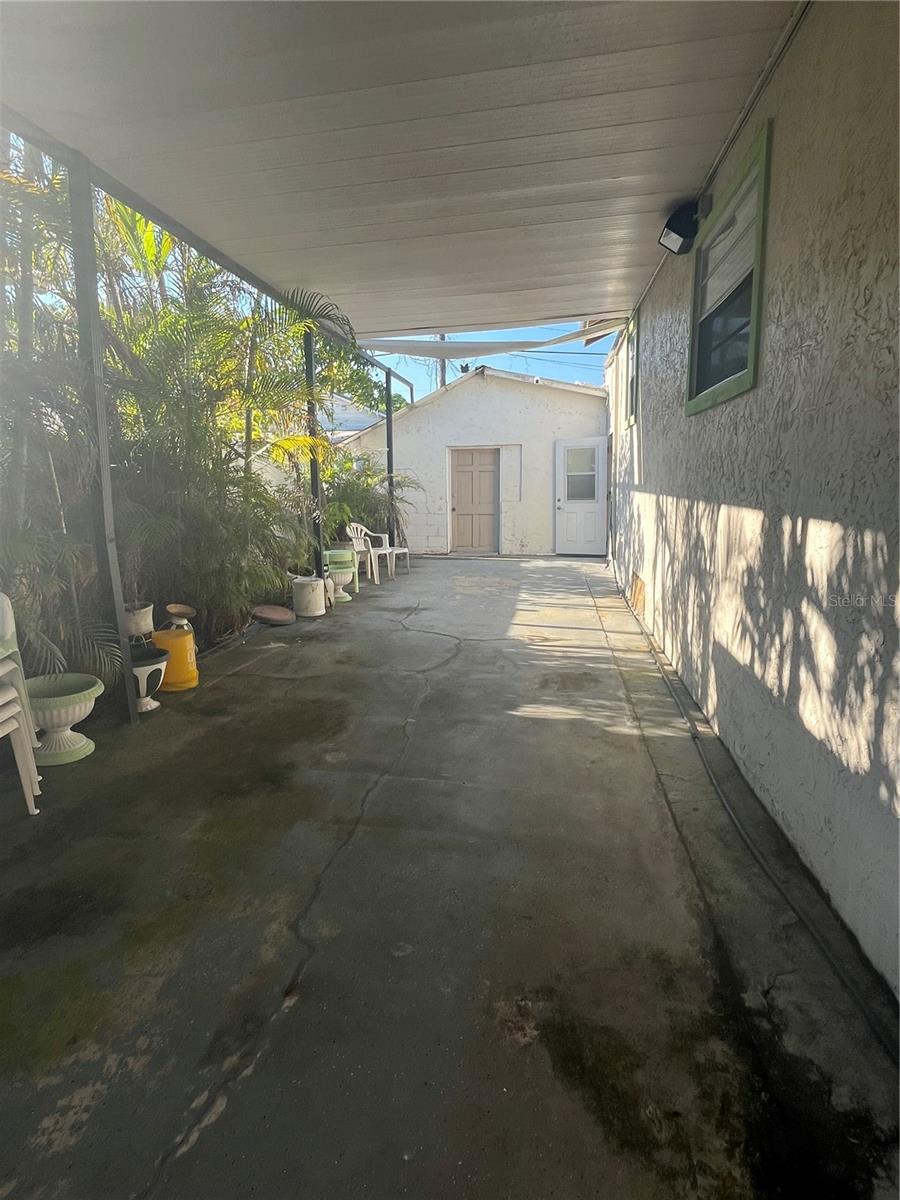 Drive way covered