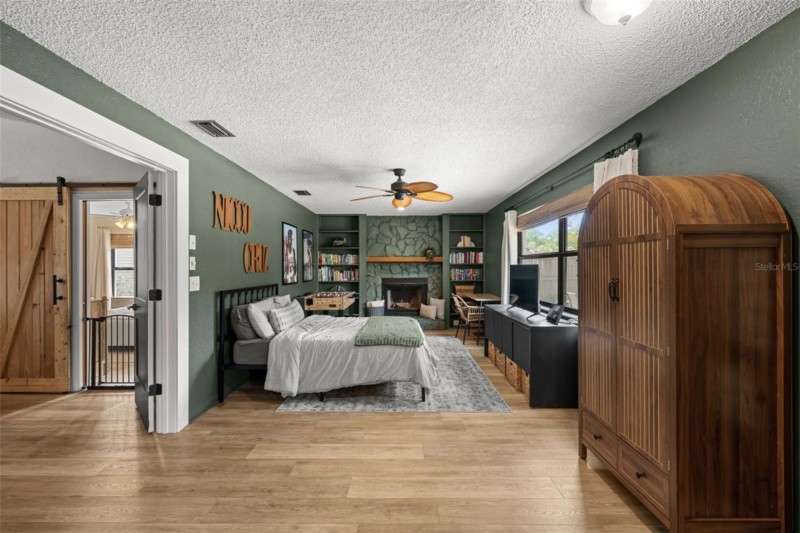 Formerly a family room and currently a 4th bedroom