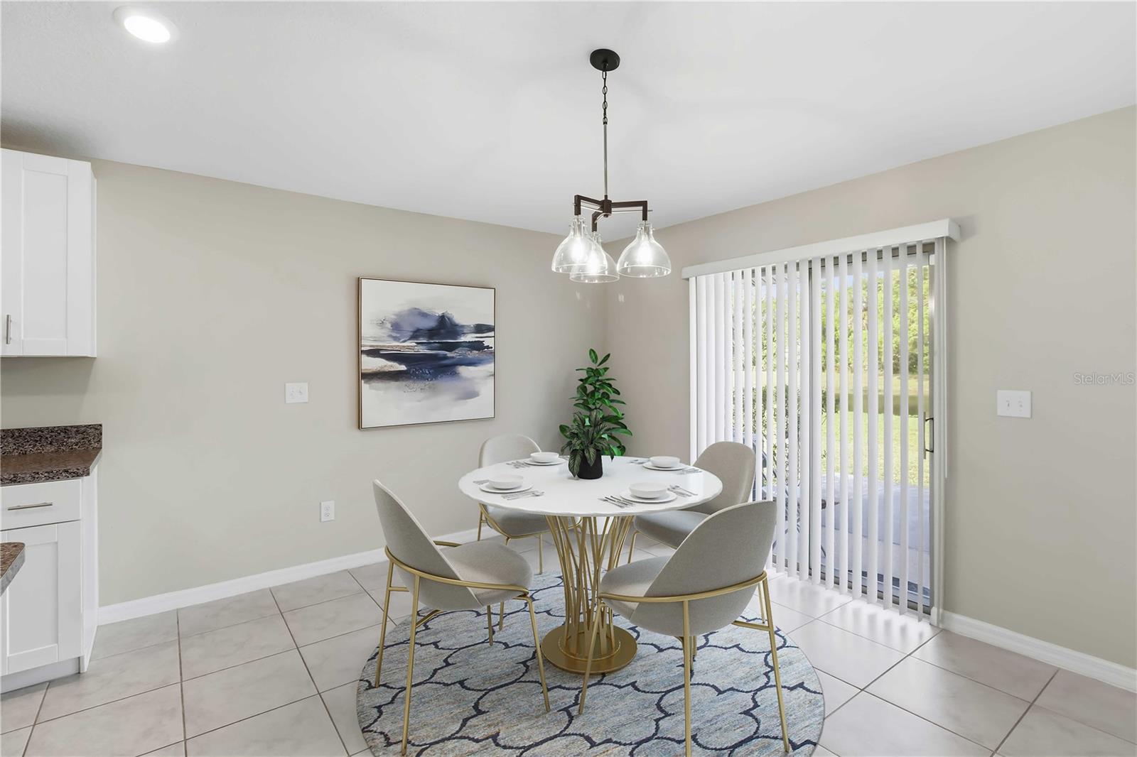 Staged Dining Area