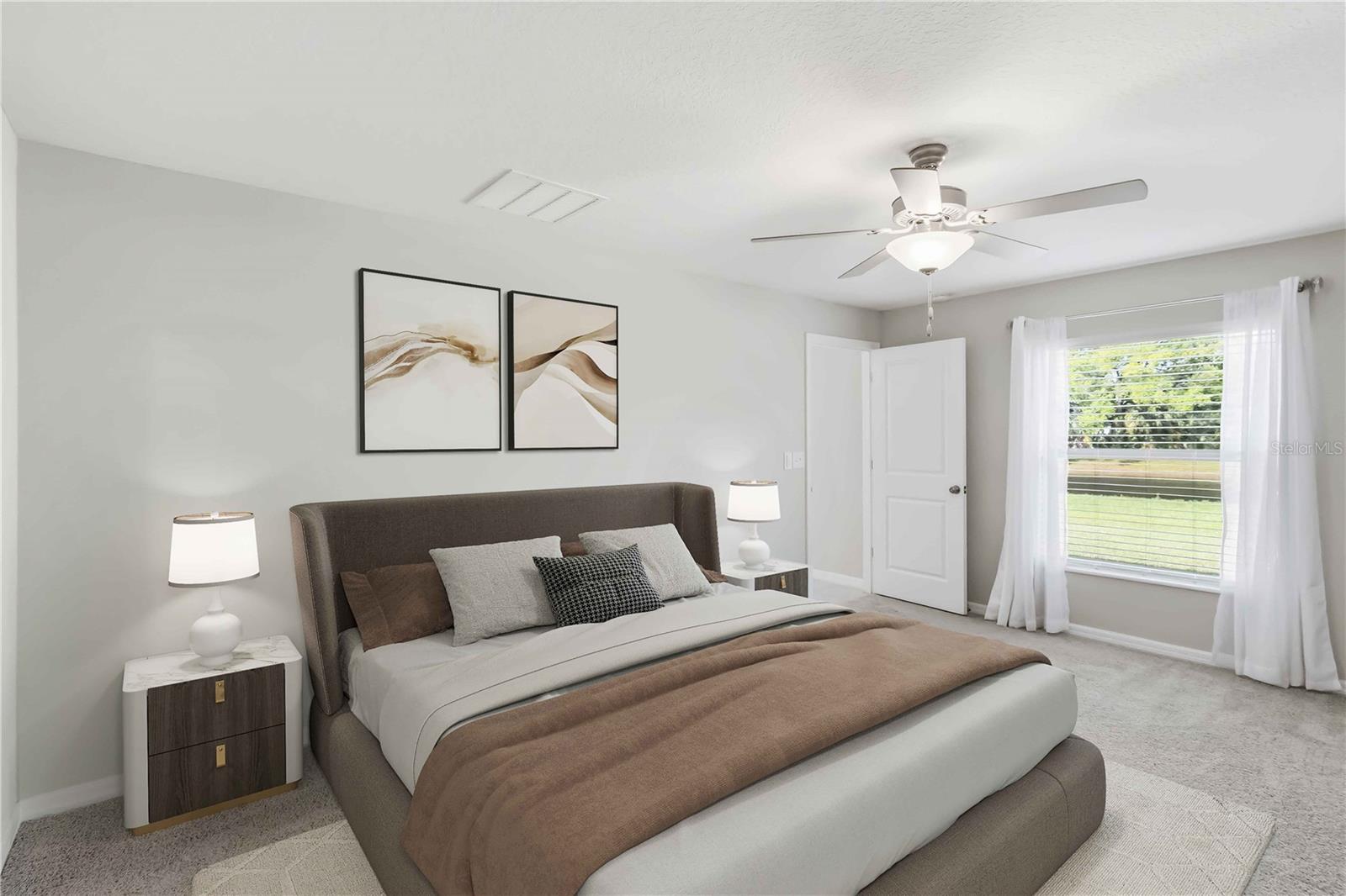 Staged Primary Bedroom