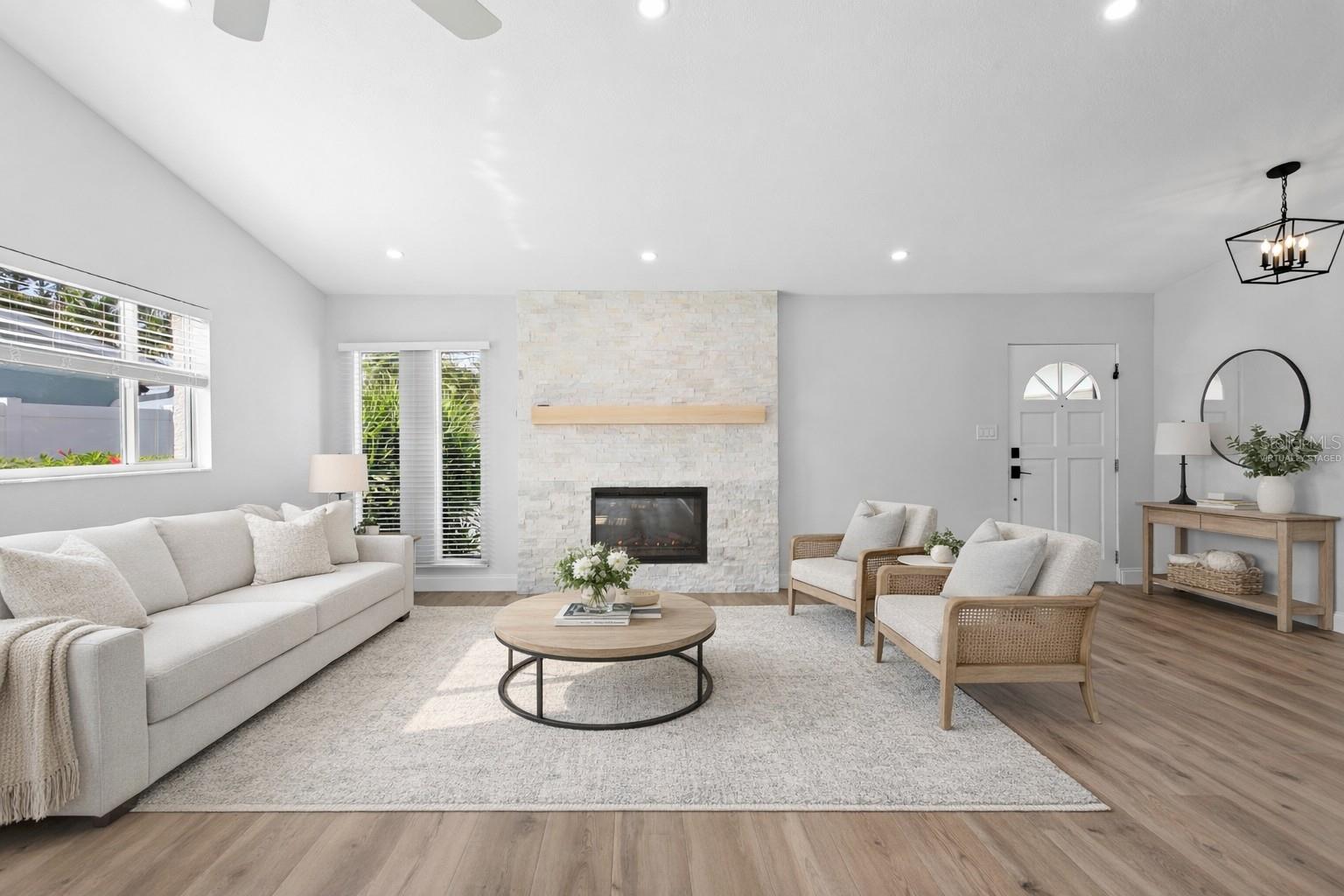 This photos has been virtually staged to illustrate the potential use and layout of the space. Furniture and décor shown are for visualization purposes only and are not included with the property