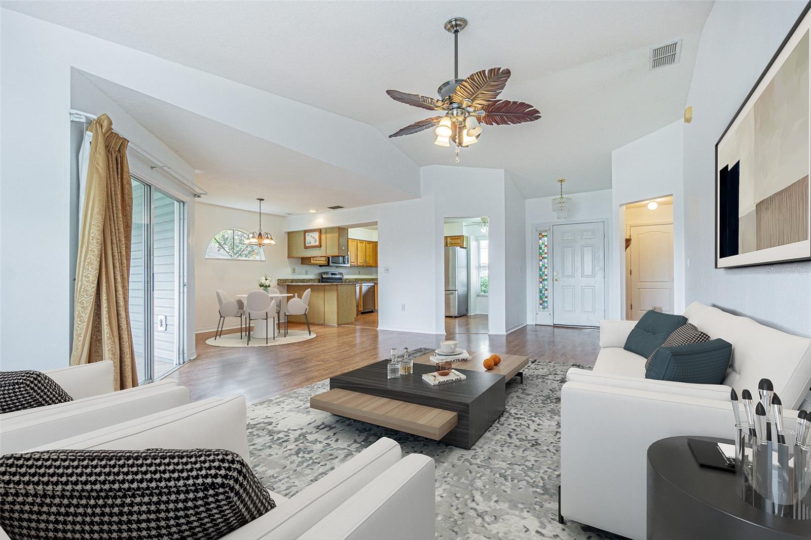 Dining and Living areas OPEN for ease in entertaining!