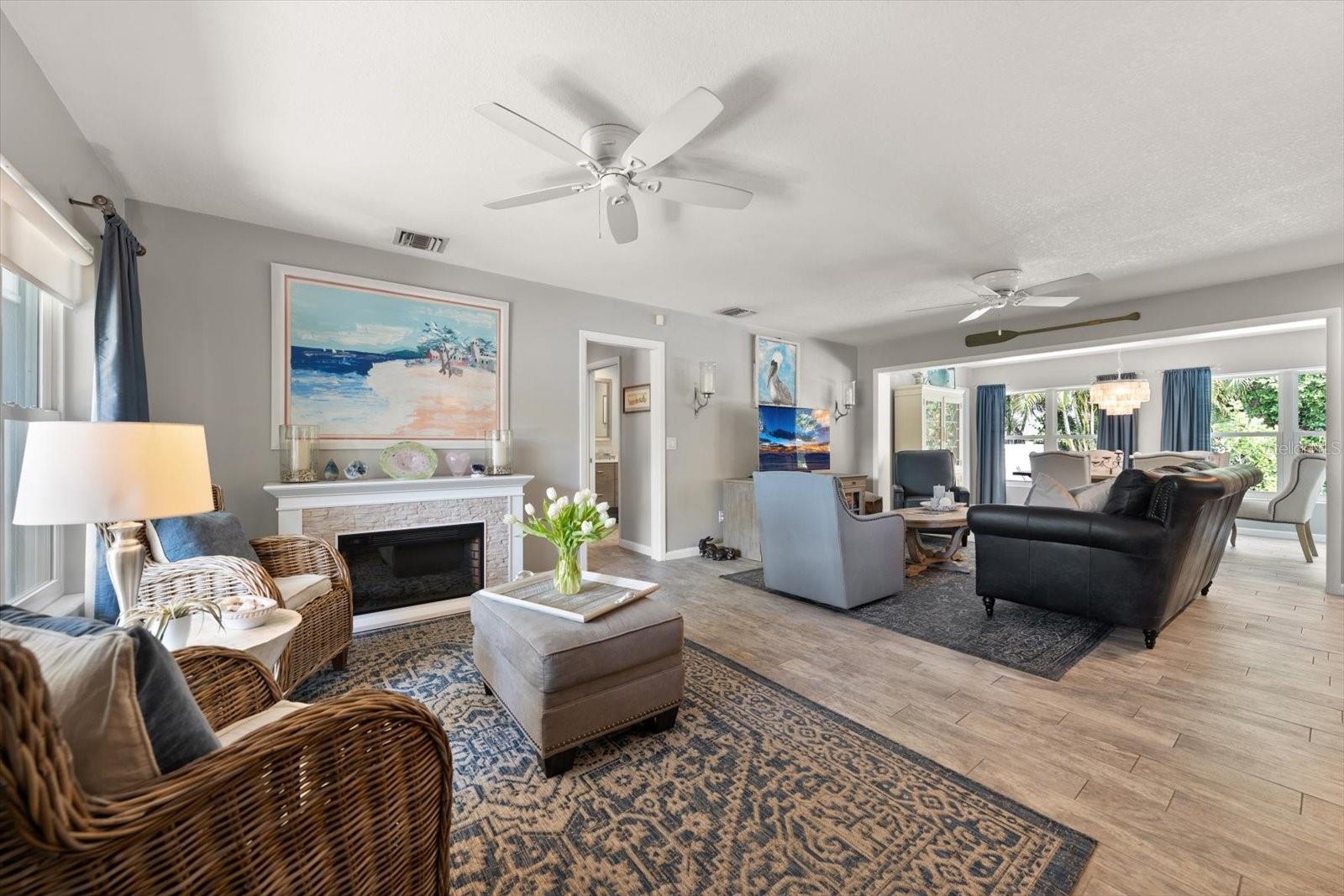 Living Space and Living Room viewpoint from Front Door