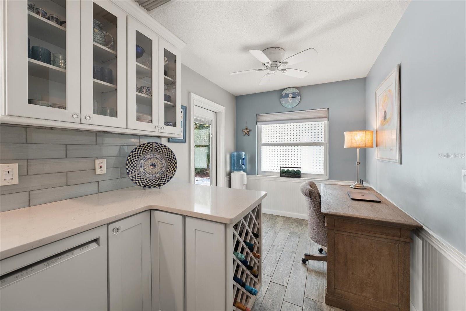 Wine Rack and Backyard Access point door