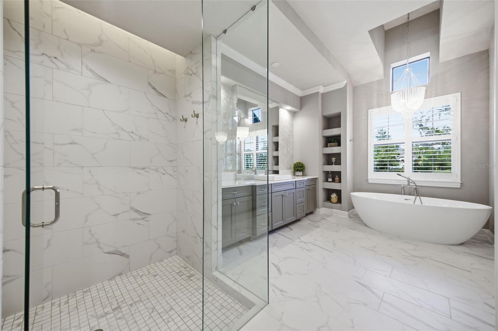 Primary Bath, Walk-in Shower, Soaking Tum