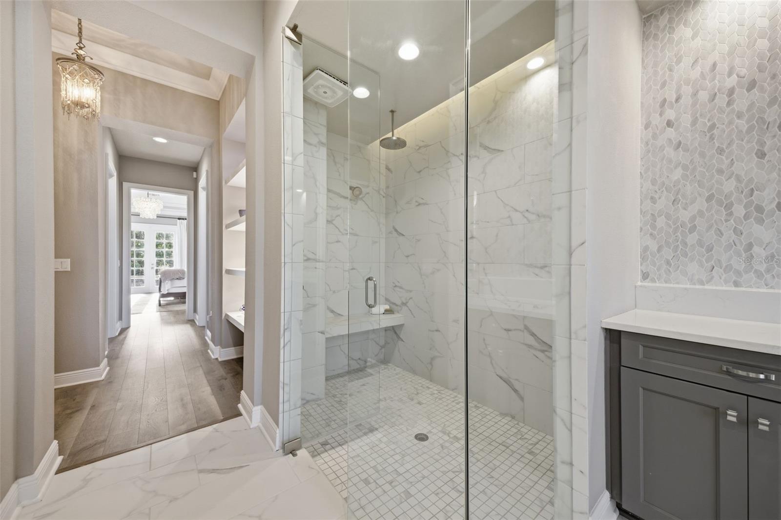 Walk-in Rain Shower, with Blue Tooth Speaker