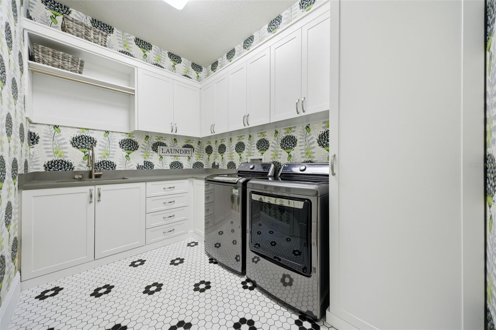 Laundry with Sink and Coat Closet