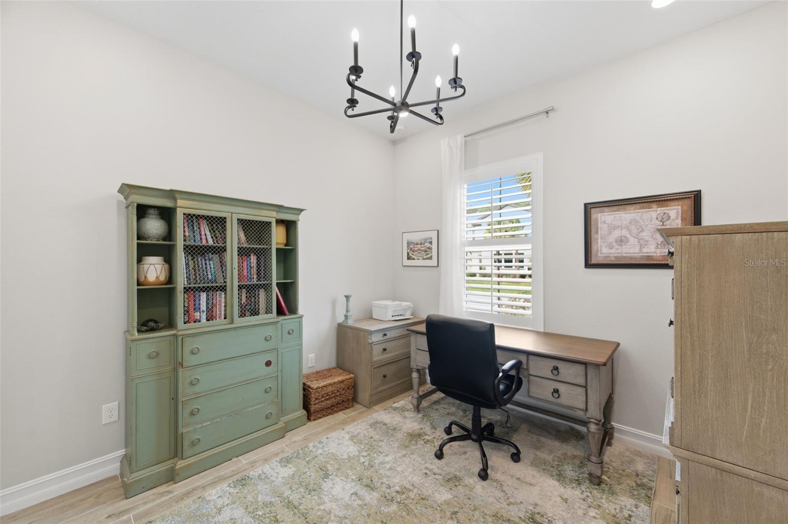 bedroom used as office