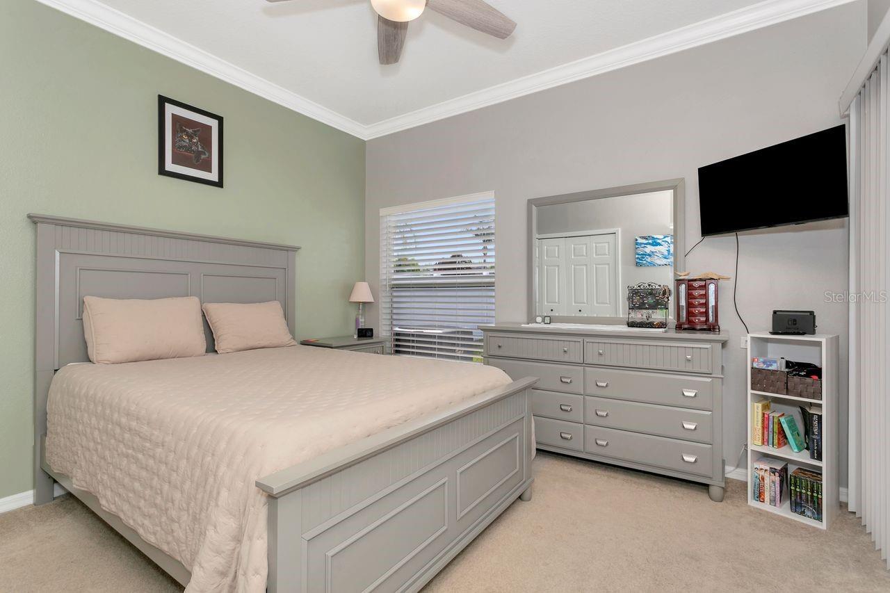 Bedroom 4 - with sliding glass doors and access to Pool and Pool Bathroom