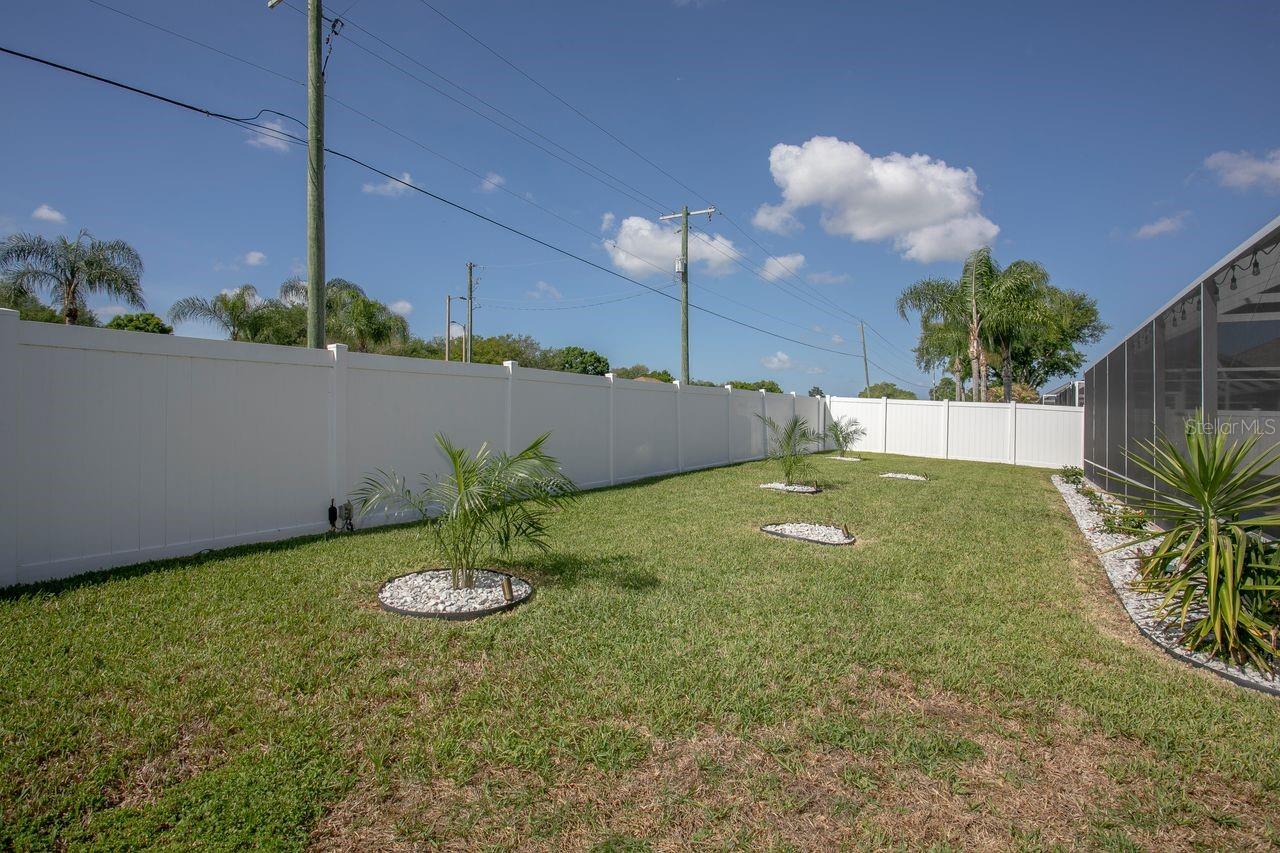 View of Side Yard - Fully Fenced