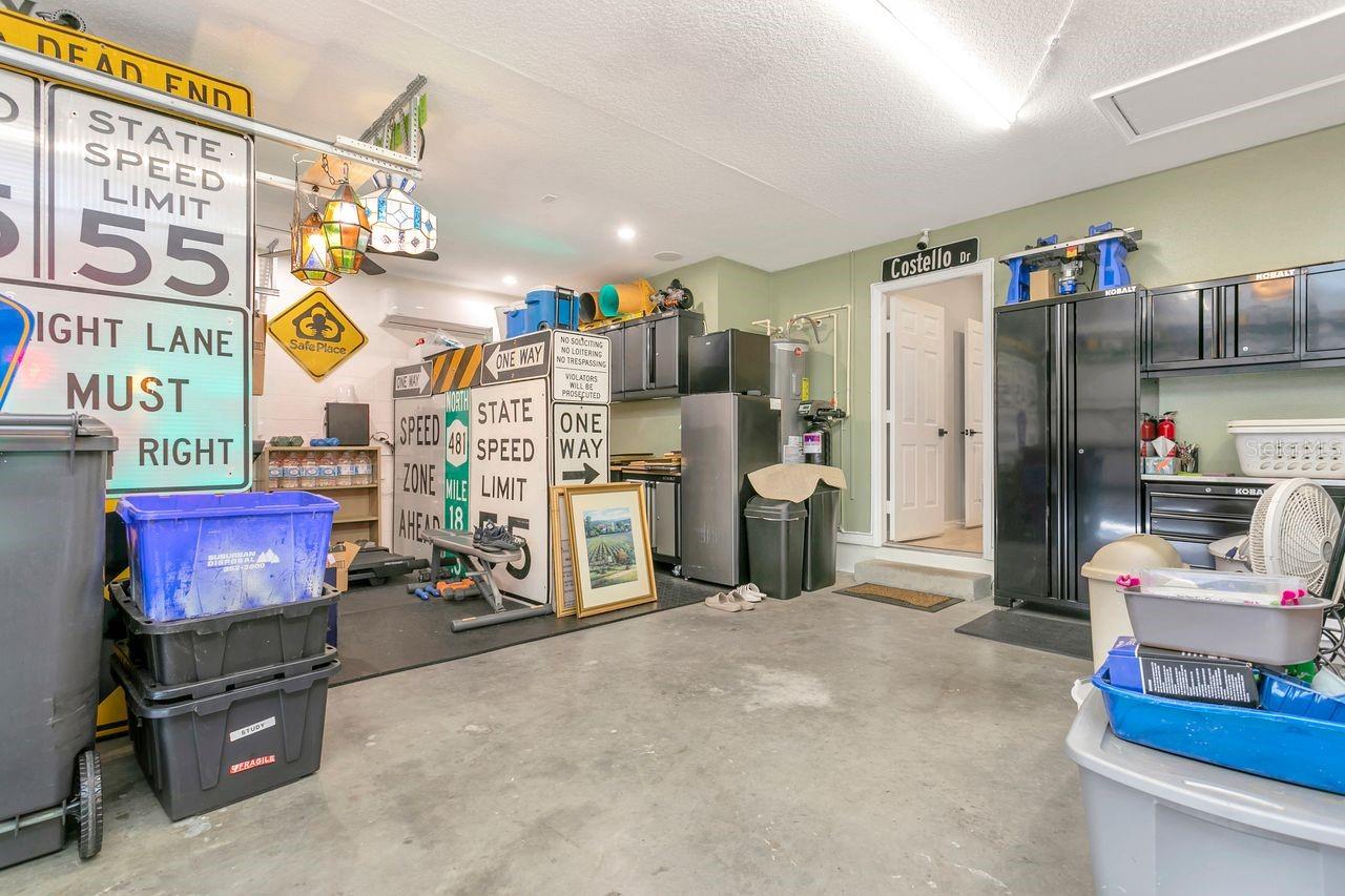 3-Car Garage with Overhead Rack & Insulated Garage Doors