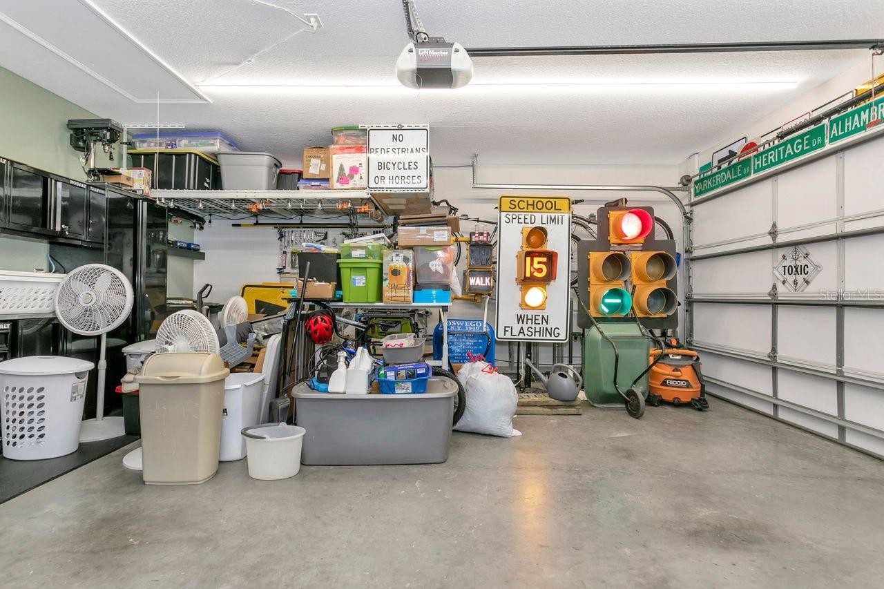 3-Car Garage with Overhead Rack & Insulated Garage Doors