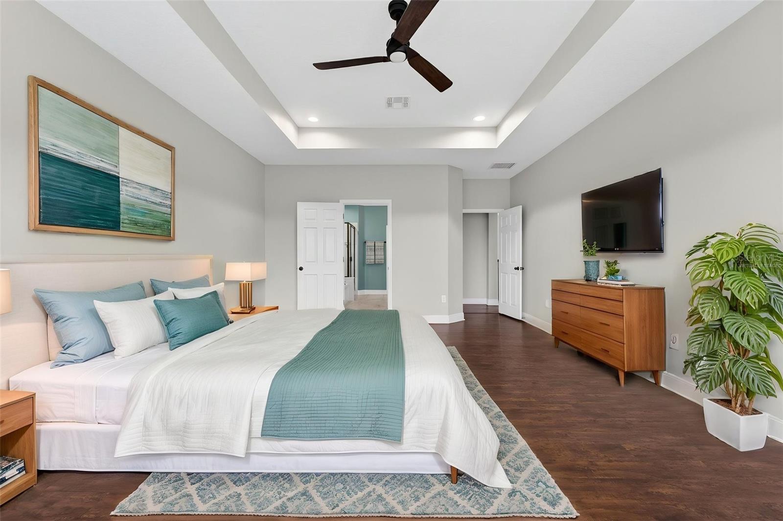 Virtually Staged Primary Bedroom Suite