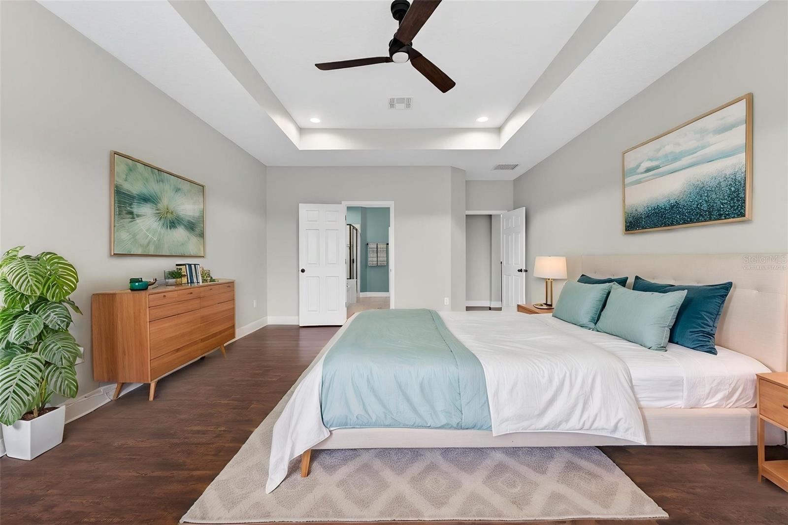 Virtually Staged Primary Bedroom Suite