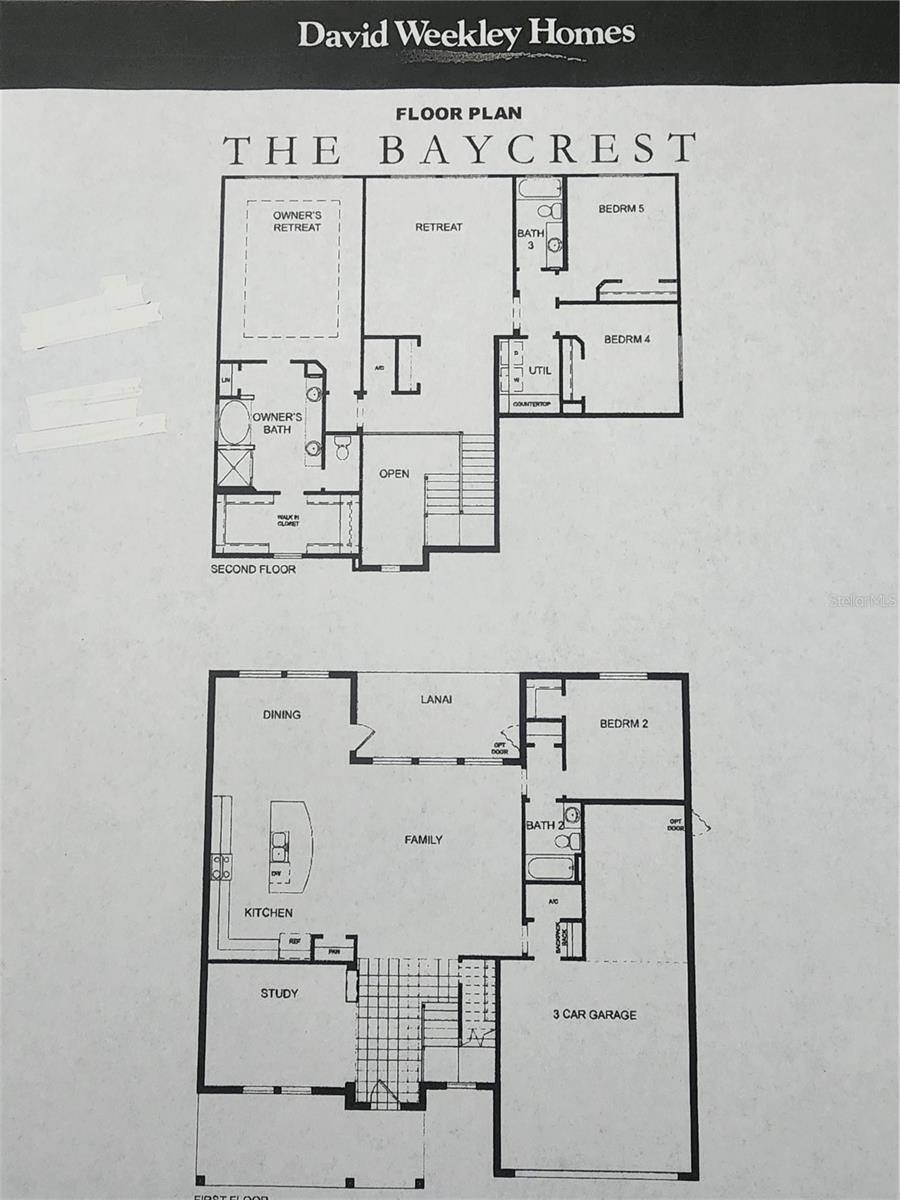 David Weekley Floor Plan - The Baycrest