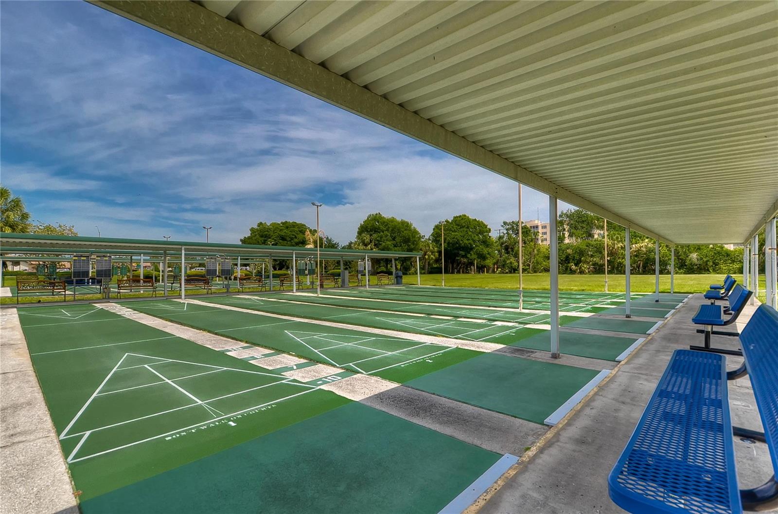 Fitness centers, tennis, pickleball, and golf.
