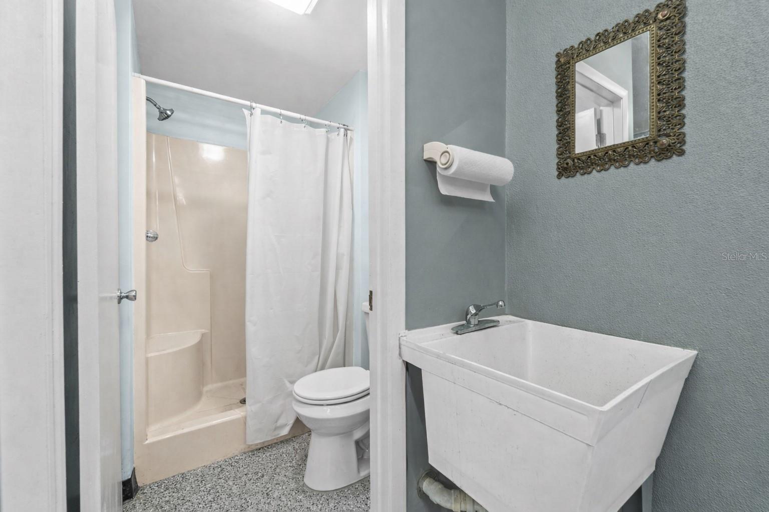 Half Bathroom on 1st Floor in the Garage