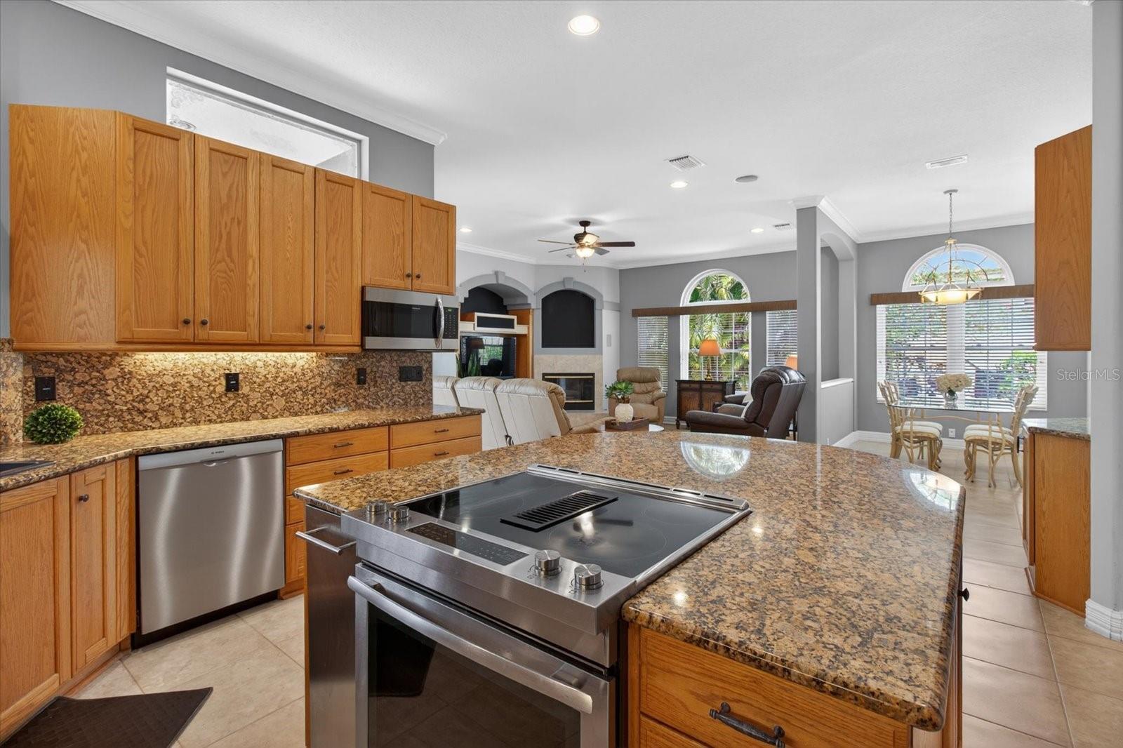 Kitchen Island with Cooktop