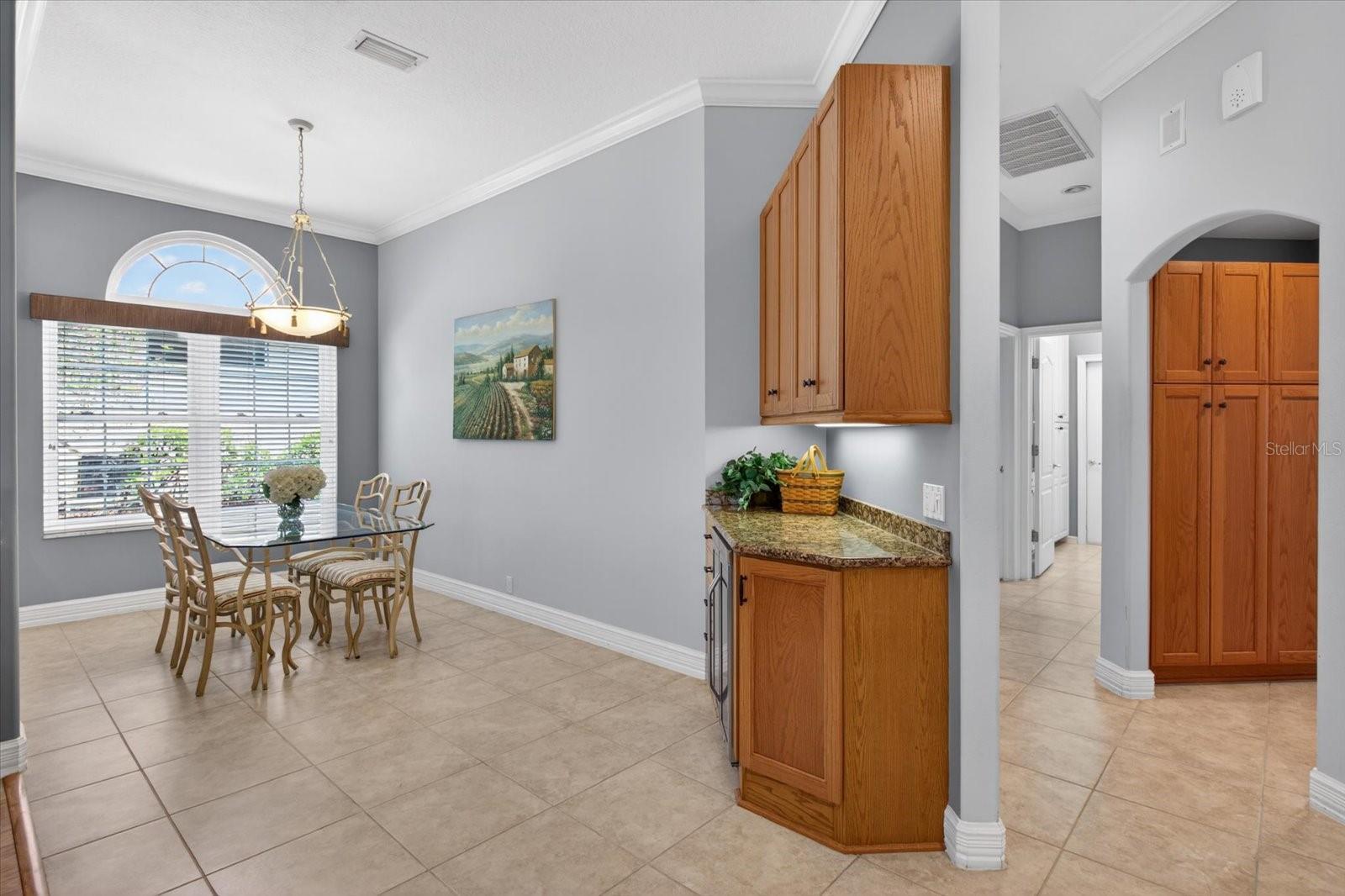 Breakfast Bar with Wine Fridge