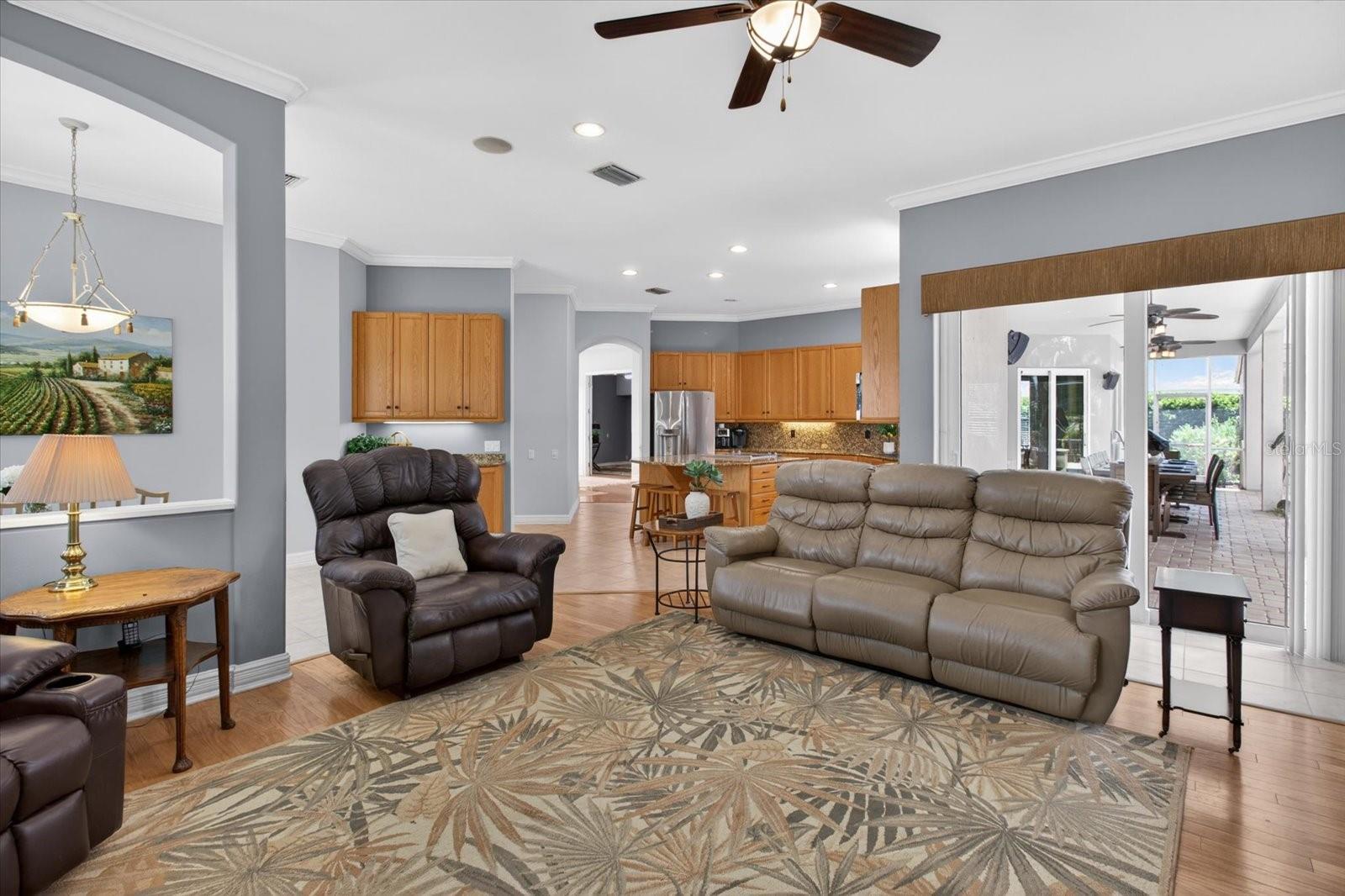 Storm Impact Sliding Glass doors to Lanai